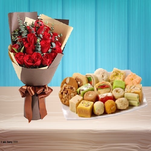 Mithai & Roses Combo
