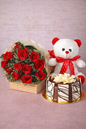 Charming Teddy & Rose