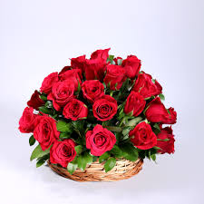 Two Dozen (24) Fresh Roses in Basket