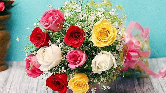 One Dozen (12) Stems of Imported Mixed Roses - Pak Gifts Store
